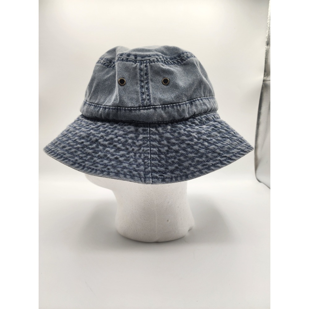 Vintage USA Flag Denim Bucket Hat Blue One Size - Picture 2 of 5